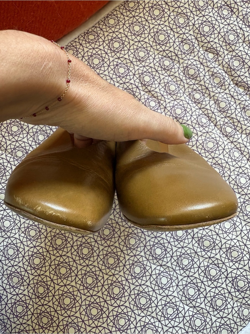 Lemaire Brown Leather Square-Toe Flats - Picture 3 of 7